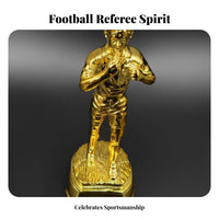 Gold Plated Soccer Referee Award Exquisite Craftsmanship Soccer Award Collectible for Sports Coaches, Teams, Office Decoration, Home Decor
