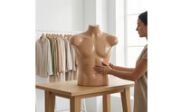 Male Torso Display with Hook Glossy Hanging Mannequin Torso Hanger for Clothing Sellers