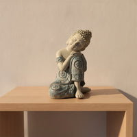Sleeping Buddha Figurine Tranquil Sleeping Buddha Statue Peaceful Decor for Tea Room