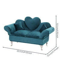Miniature Sofa Jewelry Box Velvet Sofa Jewelry Box Decorative for Girls, Tabletop