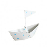 Spotted Wrought-Iron Sailboat Lightweight Sailboat Ornament Compact Folded Metal Boat Minimalist