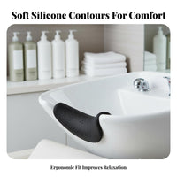 Shampoo Bowl Neck Rest Comfortable Silicone Neck Support Soft & Flexible Curved D Sink Pillow for Hairstylists, Home Users, Barbershop, Spa