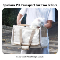 Soft-Sided Pet Tote Large Capacity Creature Carrier Spacious Interior Easy Entry for Veterinary Visits