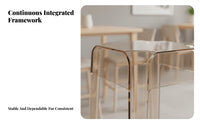 Nordic design Clear Acrylic High Stool Bar Height Transparent invisible Stool Foldable Folding Seat Minimalist Aesthetic for Interior Designers, Apartment Dwellers, Kitchen Island, Countertop, Small Spaces, Dining Room