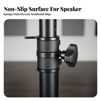 Anti-Slip Design Adjustable Floor Speaker Stand Heavy Duty Floor Speaker Stand Stable Steel Construction Audio Equipment Accessory Shock-Absorbing Base for Audiophiles, Home Theater Enthusiasts, Music Producers, Recording Studio, Living Room