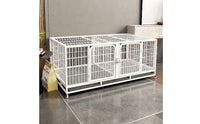 Divider Included Breeding Enclosure Caster Wheels Double Door Enclosure Raised Base Heavy Duty