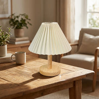 Pleated Shade Table Lamp Handmade DIY Marbling Lamp Kit for Bedroom, Crafters