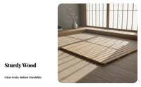 Wooden Slat Set Foldable Design foldable Slat Foundation Moisture-Resistant Mattress Support for Apartment Dwellers, Homeowners, On Floor, Guest Room