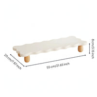 Display Screen Riser Space Saving Display Screen Stand with Wooden Legs Low Profile Laptop Stand for Home Office