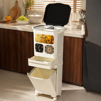 Trash Can, 45L, Pedal-Type, Dustbin, 42L, Household Use, Kitchen, Living Room, Stylish, Slim