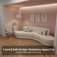 Modern design Curved Sectional Sofa Piece Creative Shape Public Seating high-resilience Foam configurable Couch No Assembly Required for Parents, Visitors, Business Clients, Kindergarten, Waiting Room, Reception Area, Office