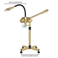 Facial Steamer with Magnifying Lamp Professional Standing Facial Steamer Beauty Equipment 2 in 1 Adjustable Height