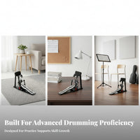 Spring-Loaded Drum Practice Pedal Padded Bass Drum Practice Pedal Metal Rubber Surface