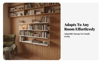 adaptable Track Shelving Minimalist Design dual-channel groove Upright Rail Space-Saving Wall Organizer for DIY hobbyists, Students, Study Room, Bedroom, Closet