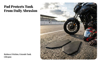 Fuel Tank Side Pad Grip Tank Side Protector Rounded Edges Textured Surface