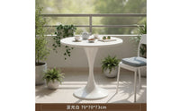 Round Pedestal Table Sculptural Single-Pedestal Table Modern for Living Room, Office, Balcony