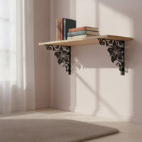 Decorative Shelf Bracket Black Coated L Bracket Versatile Angle Brackets Easy to Install for DIYers, Living Room, Kitchen