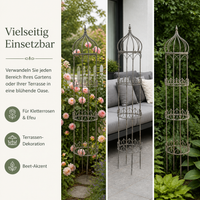 Climbing Plant Trellis, Metal Antique Bronze, Garden Trellis for Inserting for Flowering Plants, Clematis, Tomatoes, Ivy