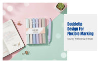 Pastel Double-Ended Highlighter Set, Soft Color Markers for Students, Boxed