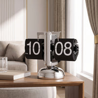 Retro Flip Clock Vintage Flip Clock Analog Large Numbers for Desk, Office