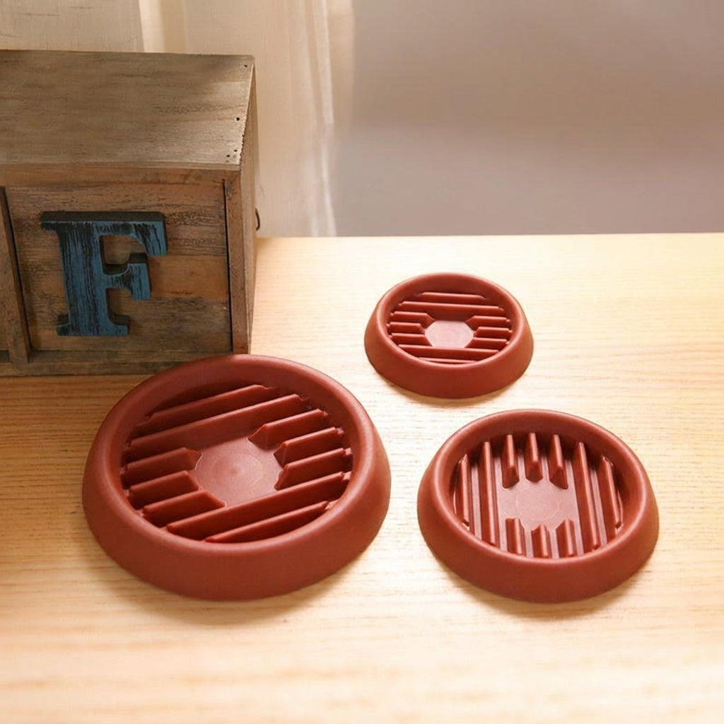 Plant Saucers with Ridged Edge, Heavy Duty Drip Base for Outdoor Plants, Sturdy Plant Pot Saucer and Plant Bases for Horticulture