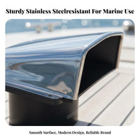 Stainless Steel Boat Cowl Vent Intake Exhaust Cowl Ventilation Unit Boat Clamshell Ventilation Unit Waterproof for RVs