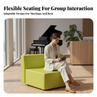 Creative Shape Pebble-Shaped Lounge Unit Combinable Design Reception Sofa Rounded contour sectional Couch Modern aesthetic for Interior Designers, School Administrators, Apartment Dwellers, Lobby, Waiting Room, Small Spaces