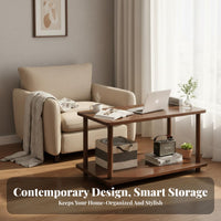 Compact Design 2-Tier Accent Table Space-Saving Home Furniture Versatile Use Nightstand Stable Support for Apartment Dwellers, Homeowners, Young Adults, Living Room, Small Areas, Bedroom, Entryway