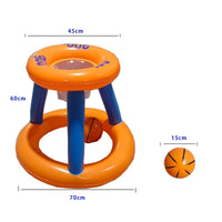 Floating Water Basketball Hoop with Mesh Basket Lightweight Inflatable Basketball Hoop Portable Toy Tool-Tool-Optional for Families