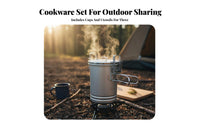 Lightweight Stainless Steel Camping Pot Locking Lid Stainless Steel Camp Pot for Campers, Backpackers, Picnic