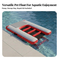 Inflatable Dog Ramp Non-Slip Surface Inflatable Dog Pool Ramp Buoyant Pet Ladder Tough Surface Resistant Easy to Inflate