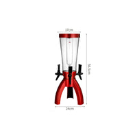 Three Beer Dispenser Cylindrical Beer Pourer Creamy Foam Drink Appliance