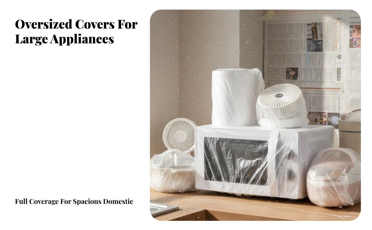 Appliance Dust Cover Dustproof Dust Cover Large Size Transparent Protector for Movers, Renters, Storage, Pantry, Moving