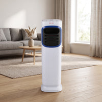 Multipurpose Column Air Cooler with Heater Floor-Standing Evaporative Air Cooler Portable Misting Fan with Heater Windowless for Homeowners