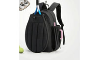 Quilted Tennis Backpack Padded Racket Backpack Adjustable Sports Bag with Racket Pocket Handshands-off for Pickleball Players, Athletes, Gym
