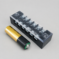 TB-1506 DIN Rail Terminal Block, 600V 15A, 100 pieces 6-pole, for control cabinet & DIYers, secure electrical connection