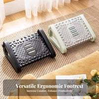 Non-Slip Adjustable beneath-desk Foot footrest Massage Texture Surface Adjustable Foot footrest for Office Workers, People with Sedentary regular routines, Students, Home, Living Room