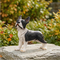 French Canine Statue Figurine Standing French Canine Statue Sculpture Carved for Garden