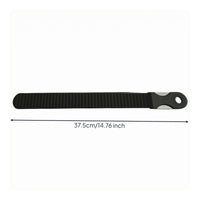 Flexible Ice Skate Strap Textured Skate Strap Reinforced Retaining Band Silver-Toned Patches