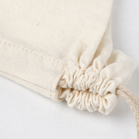 Canvas Storage Pouch with Drawstring Closure, Blank Surface for Product Packaging, Small Bag for Retailers
