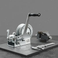Hand Crank Winch No Plug Needed Self-Locking Winch Bidirectional Manual Hoist