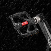 Three-Bearing Folding Bike Pedals with Reflectors Anti-Slip Pedals with Reflectors Aluminum Alloy Folding Cycle Pedal Portable for Commuters, Cyclists, Night Riding