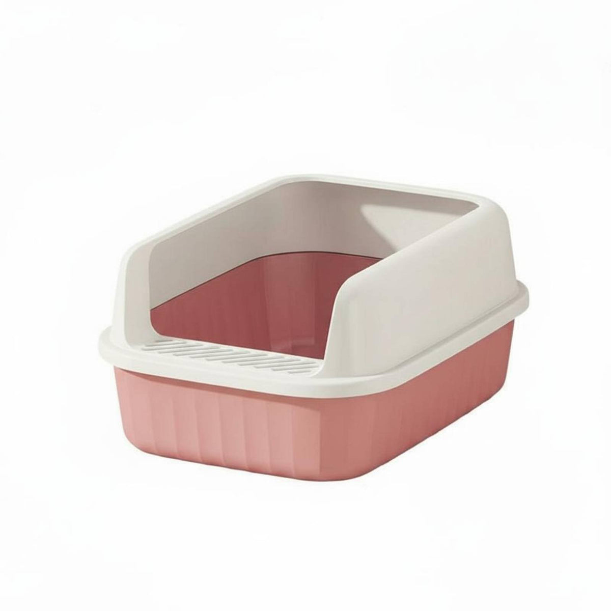 Extra Large Space Cat Litter Box Anti-Splashing Semi-Enclosed Litter Pan Easy Cleaning High-Sided Cat Toilet Detachable Design for Kittens, Short-Legged Cats