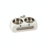 Easy to Clean Cute Duck Pet Feeder Safe & Odorless Double Pet Bowl Detachable Design Raised Food and Water Bowls Non-Slip for Cats