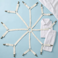 Adjustable Bed Sheet Straps with Clips Heavy-Duty Sheet Suspenders with Metal Clips Long-Lasting Bed Grippers Strong for Rv
