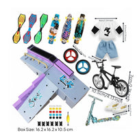 Combinable Ramps Fingerboard Skate Park Kit Long-Lasting Fingerboard Ramp Kit Easy to Assemble for Teens, Beginners, Tabletop, Desk