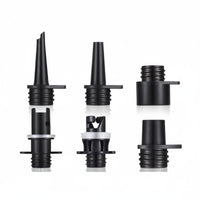 7 Pieces Long-Lasting PVC Inflatable Boat Air Valve Adapter Set Paddle Board Pump Hose with Nozzles for Beach