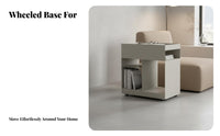 Minimalist Design Mobile Bedside Cabinet With Wheels Household Furniture Space-Saving Nightstand Versatile Use for Apartment Dwellers, Homeowners, Students, Bedroom, Living Room, Small Areas, Office