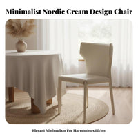 Curved Rear Side Chair Nordic & Design Dining Room Seating Sleek Fromline Ergonomic Rearrest for Interior Decorators, Families