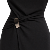 Maxi Dresses for Women UK with Three Quarter Sleeve and Round Neck, Plus Size for Curvy Korean Style Dress